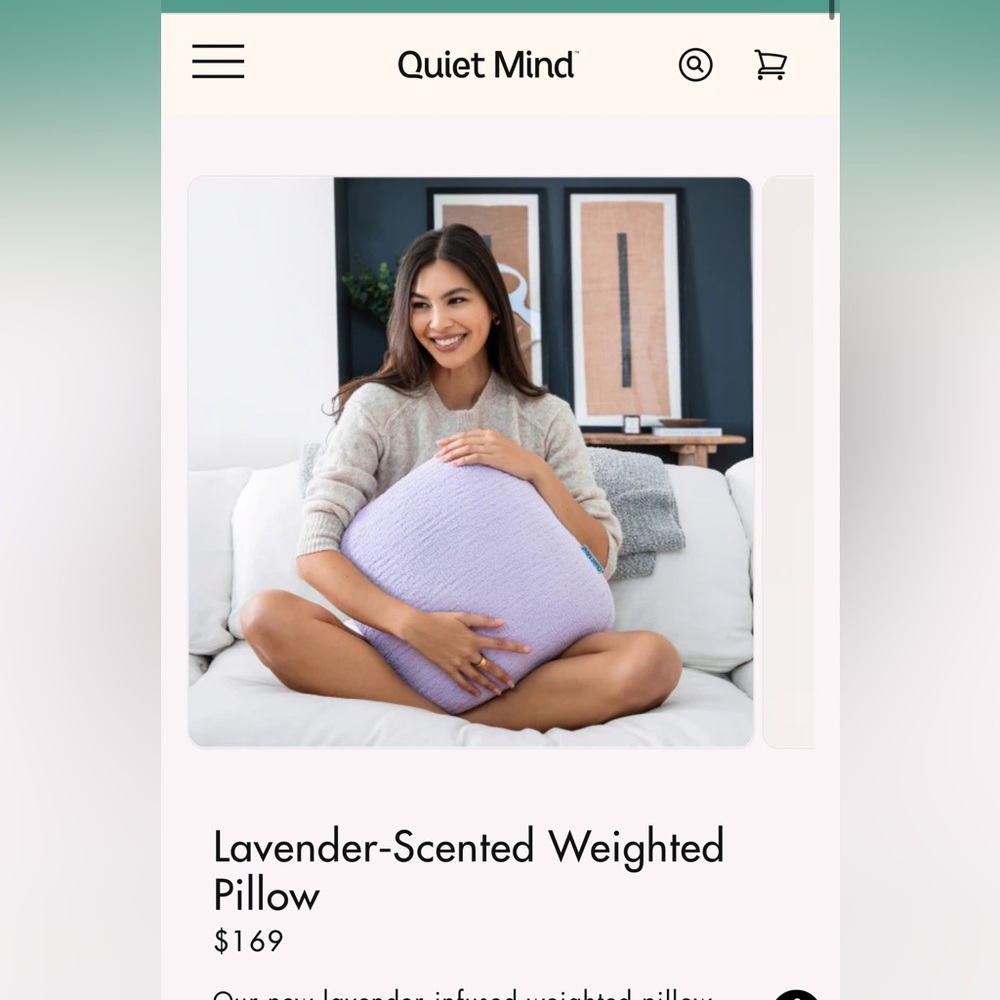 Quiet Mind Lavender Scented Pillow Medium
